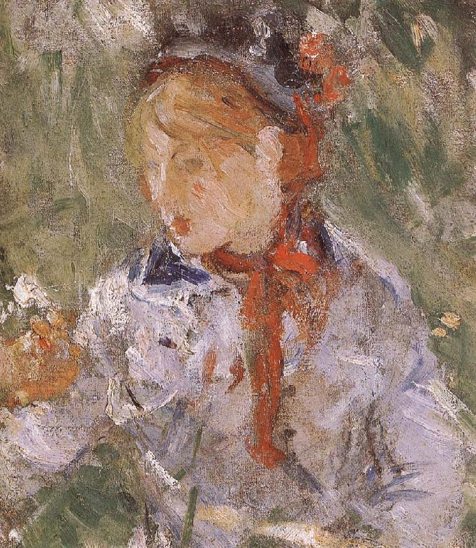 Berthe Morisot Detail of Mother and her son in the garden Spain oil painting art
